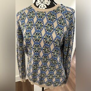 Melindagloss Men’s Geometric Ribbed Knit Sweater